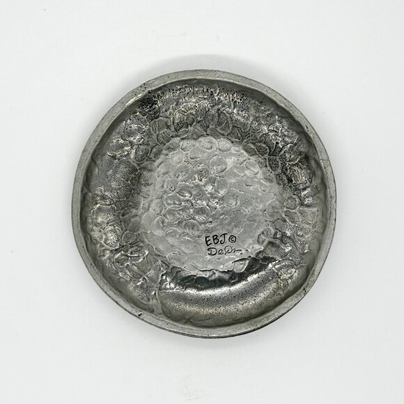 SOLD Vintage EBJ Pewter Cat Trinket Dish Candle Holder RARE - Picture 8 of 8